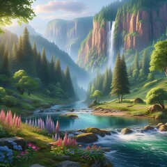 lake in the mountains