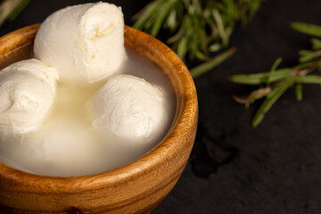 milk food soft cheese in brine