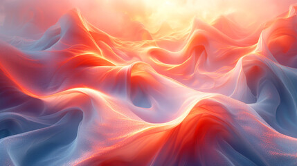 Obraz premium Orange and white color gradient modern wavy abstract wallpaper background 