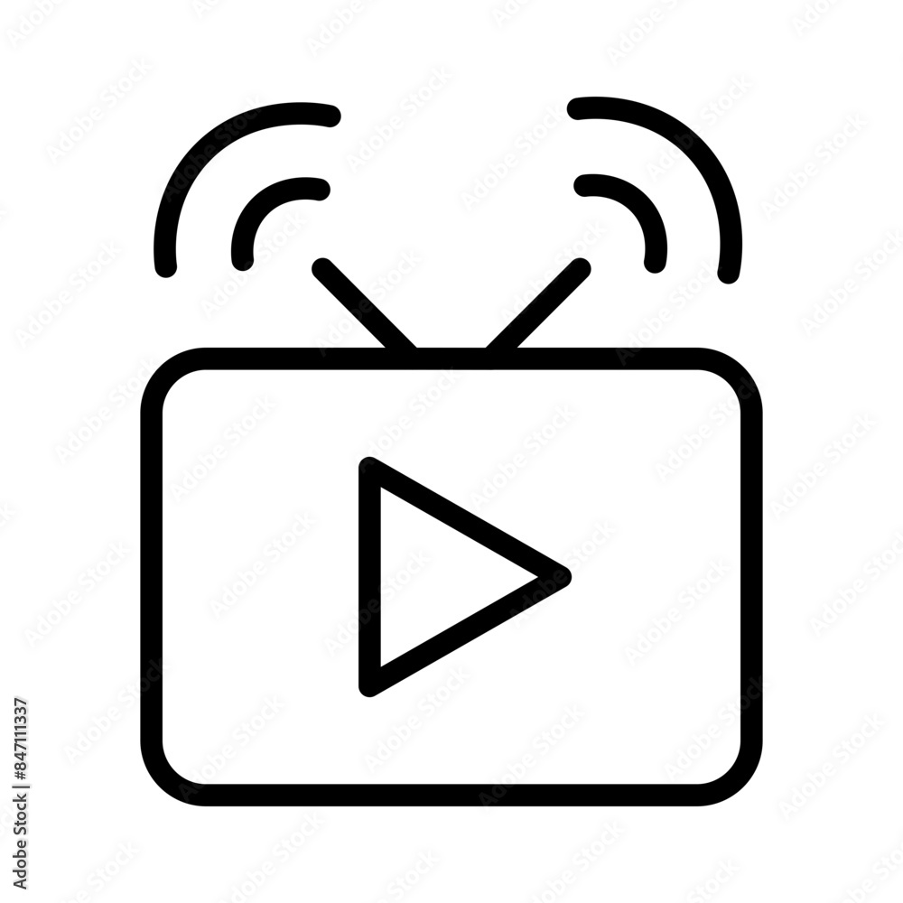 Poster live icon ideal for streaming and real-time communication themes