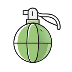 Fototapeta premium Combat Grenade Icon, AI Generative
