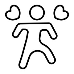 Walk Vector Line Icon