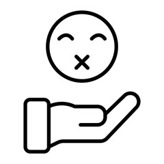 Silent Vector Line Icon
