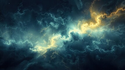 Obraz premium Abstract Cosmic Nebula with Energetic Swirls