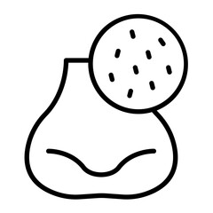 Blackhead Vector Line Icon