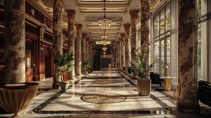 Interior of church. AI generated art illustration.