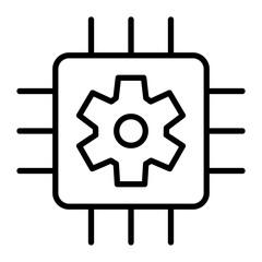 Artifical Intelligence Vector Line Icon