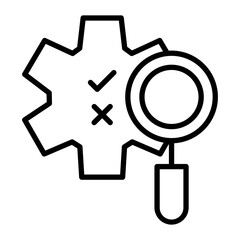 Boolean Search Vector Line Icon