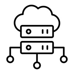 Database Vector Line Icon