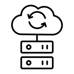 Synchoronization Vector Line Icon
