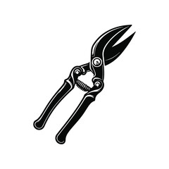 Pruners black silhouette vector with white color background