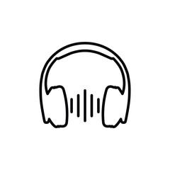 Headphones icon  vector listening music symbol