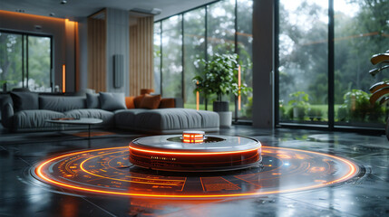 modern living room with fireplace