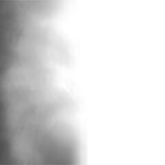 black realistic smoke isolated on transparent background 