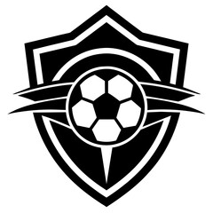 Obraz premium football logo design vector silhouette 