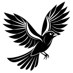 a graceful silhouette of a bird in flight with vector illustration