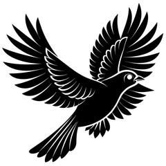 a graceful silhouette of a bird in flight with vector illustration