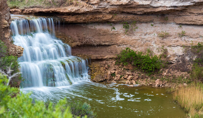 Scenic View of Vermillion Falls on Vermillion Creek in Colorado