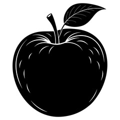 apple silhouette vector illustration