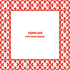 Frame with classic ornament. Ethnic texture designs can be used for backgrounds, motifs, textile, wallpapers, fabrics, gift wrapping, templates. Vector