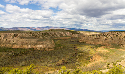 Aerial View of Vermillion Falls on Vermillion Creek in Colorado