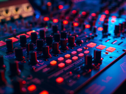 Leuchtendes Buntes Keyboard in Neon LED Lichter und Tastaturen 