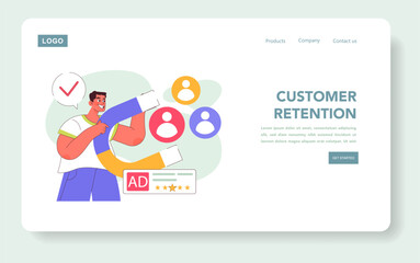 Mobile Marketing. Flat Vector Illustration