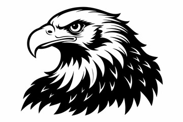 bald eagle black silhouette  icon 