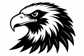 bald eagle black silhouette  icon 
