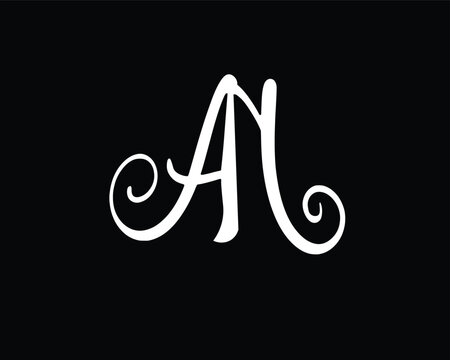AN,NA LETTER ALPHABET logo monogram abstract design