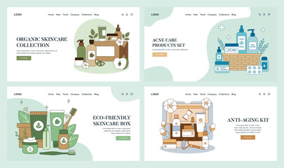 Skincare Toolbox. Flat Vector Illustration