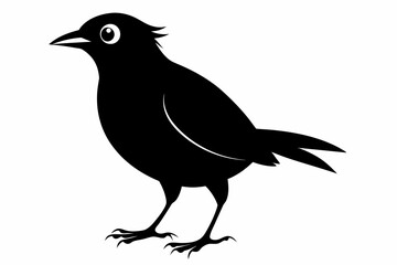 Moyna bird silhouette  icon, bird silhouette  