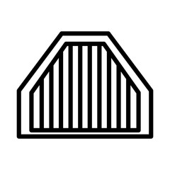 Motorcycle air filter line icon. Motorcycle part. Motorcycle spare part icon isolated on white background. Transparent background, minimalist symbol. Vector images