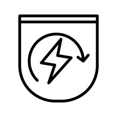 Motorcycle start button line icon. Motorcycle part. Motorcycle spare part icon isolated on white background. Transparent background, minimalist symbol. Vector images