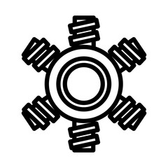 Motorcycle part line icon. Motorcycle part. Motorcycle spare part icon isolated on white background. Transparent background, minimalist symbol. Vector images