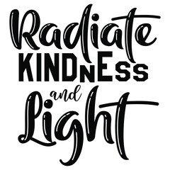 radiate kindness and light illestrator design