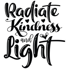 radiate kindness and light illestrator design