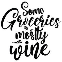 some groccries mostly wine illestrator design
