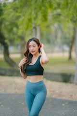 sport woman stretching before jogging and run, sport concept, welness concep