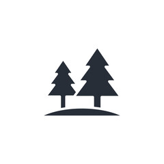 Forest icon. vector.Editable stroke.linear style sign for use web design,logo.Symbol illustration.