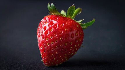 Photograph of a ripe large strawberry