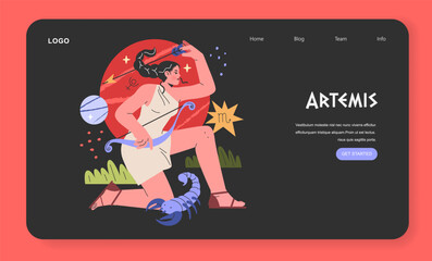 Ancient Greek Gods. Flat Vector Illustration