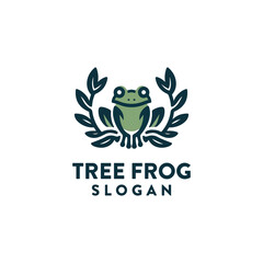 Tree frog logo design