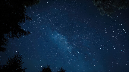 blue galaxy stars night under starry sky key center unconnected entertainment banner partially covered fiery particles