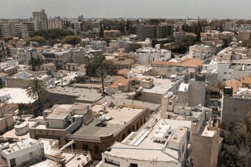 Aerial view of Old town Nicosia Cyprus