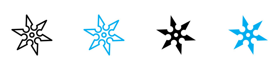 Ninja Shuriken Icon Perfect for Martial Arts and Weapon Designs