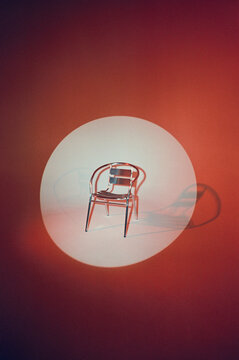 Chair in dark room