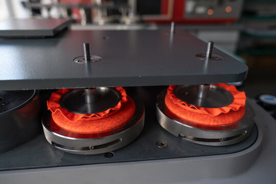 Close Up Of Equipment For Textile Quality Determination