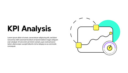KPI Analysis Icon for Business Performance and Data Analytics