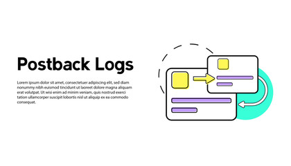 Fototapeta premium Postback Logs Icon for Digital Marketing and Data Tracking